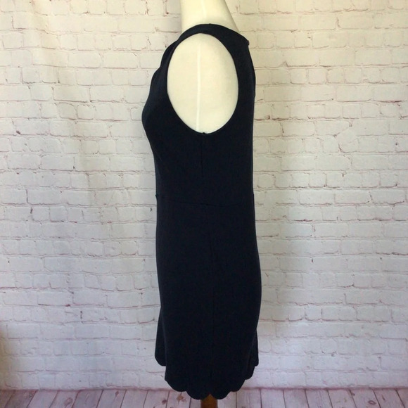 Monteau Los Angeles Navy Blue Scalloped Edge Dress - Size Medium - Picture 8 of 10
